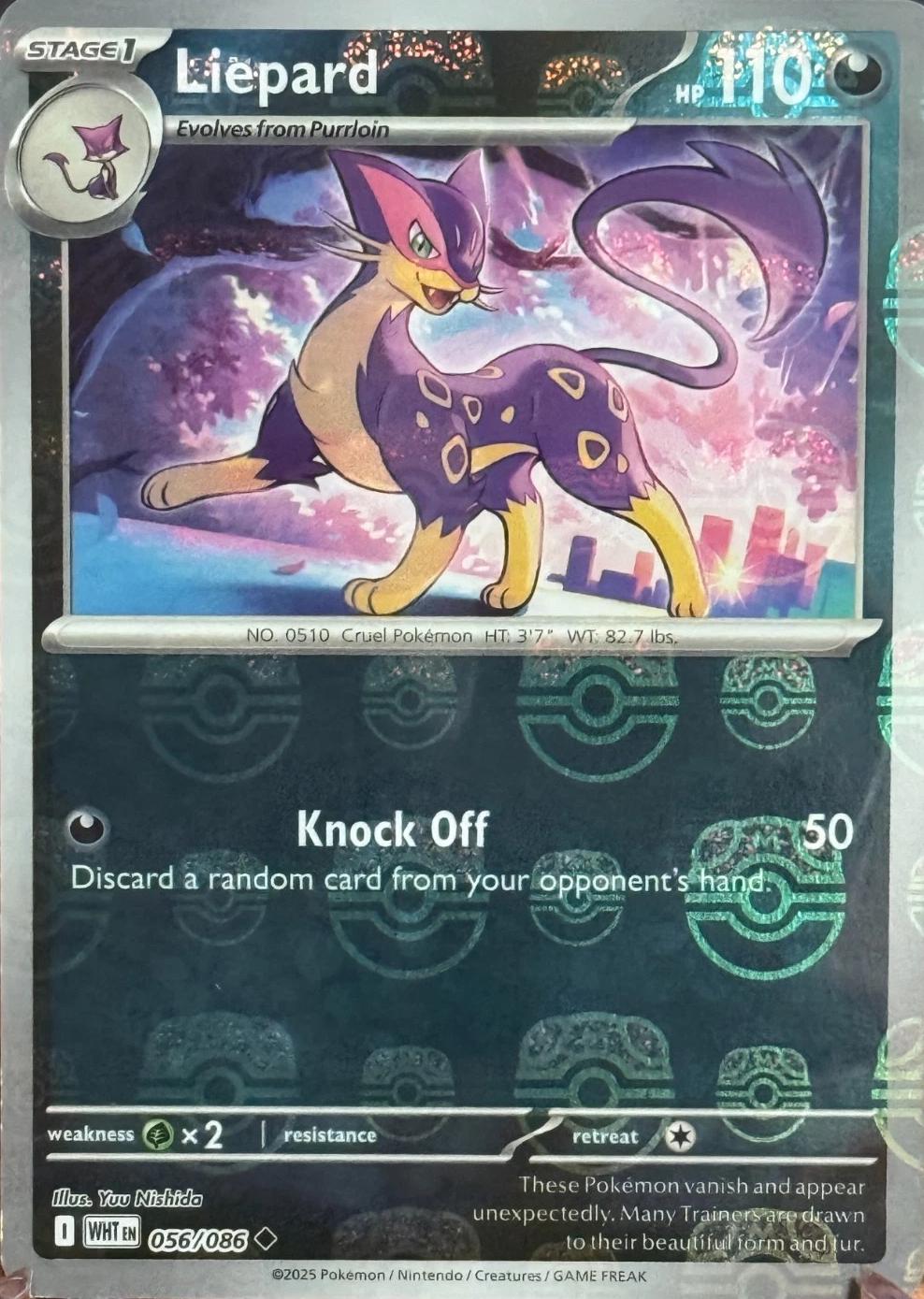 White Flare Liepard [Master-Ball] Pokémon card
